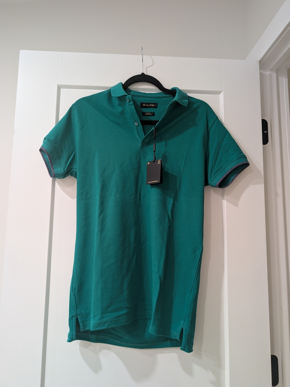 Massimo Dutti Teal Polo Shirt - Short Sleeve Casual